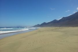 lunga spiaggia costa ovest Fuerteventura